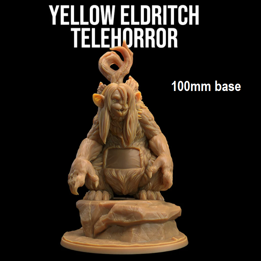 Image shows a 3D render of a horror-version sculpt of a Teletubbie