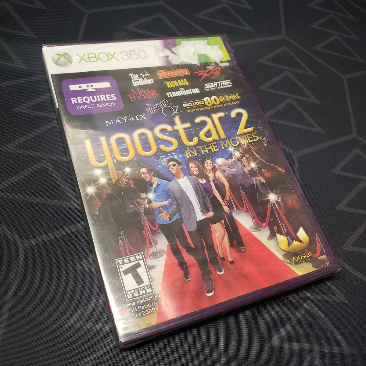 Image shows the front of the case for the video game Yoostar 2: In the Movies for Xbox 360