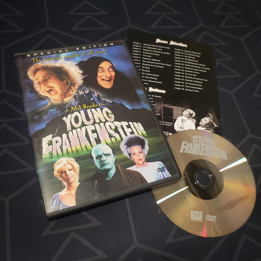 Image shows the case, insert & disc for the movie Young Frankenstein on DVD
