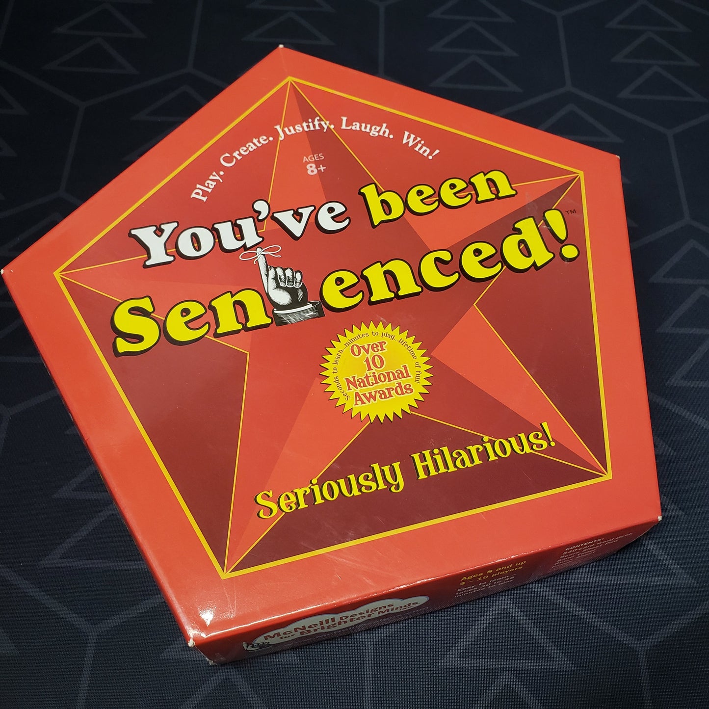 Image shows the front of the box of the party game You've Been Sentenced!