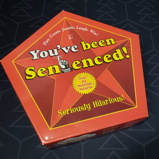 Image shows the front of the box of the party game You've Been Sentenced!