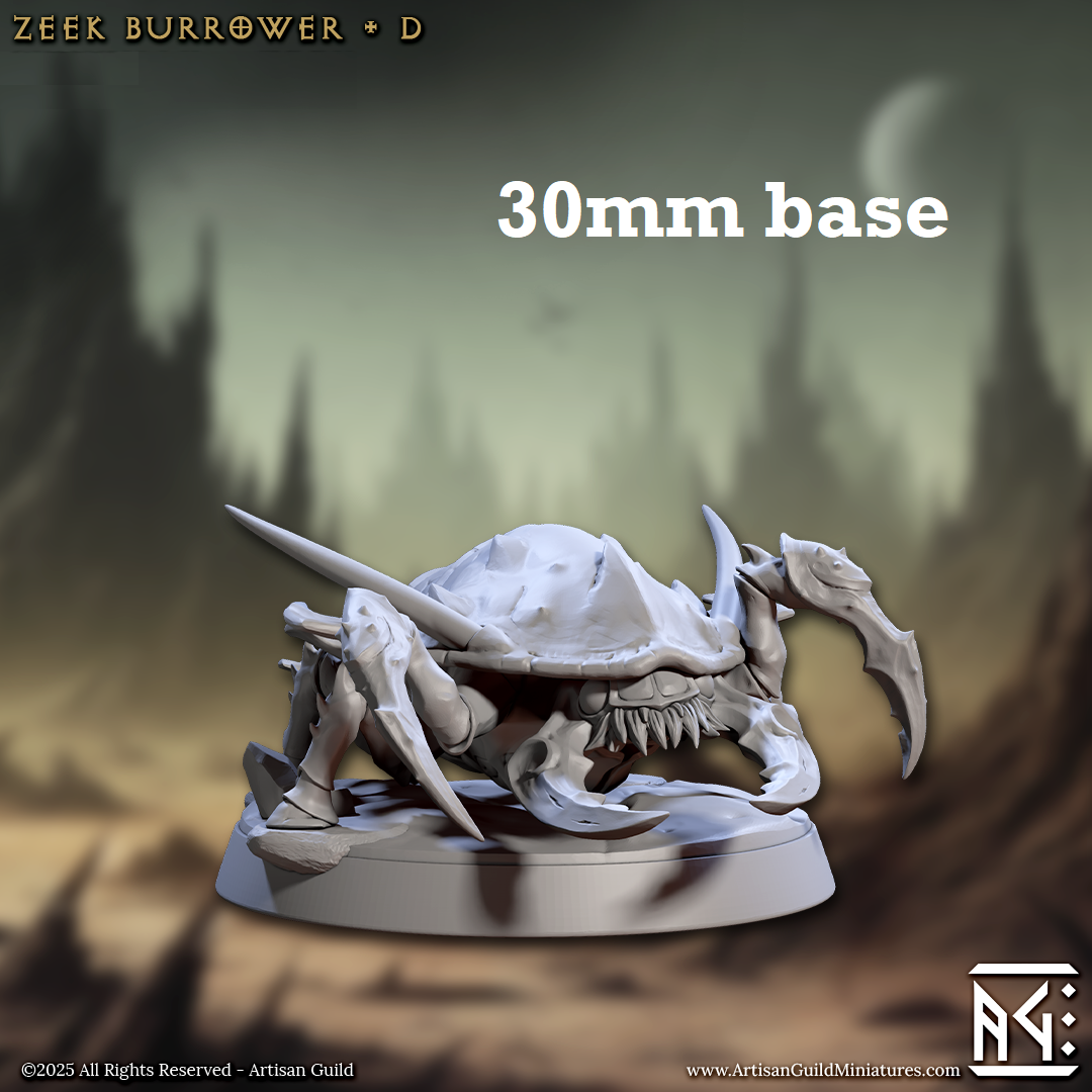 Image shows a 3D render of a trilobite beast gaming miniature.