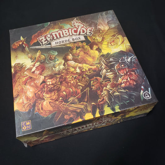 Image shows the front of the box for the Horde Box Stretch Goals expansion for the board game Zombicide: Green Horde