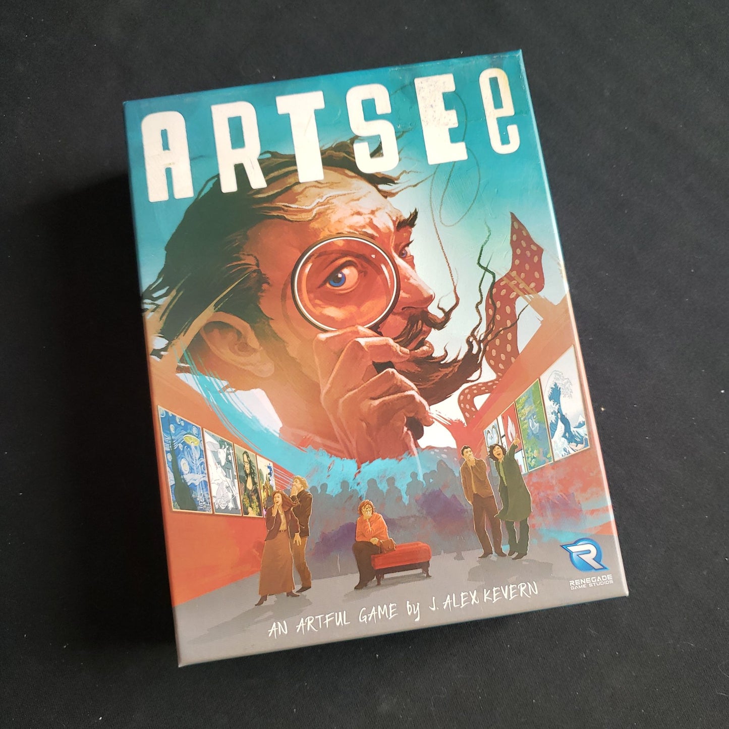 Image shows the front cover of the box of the ArtSee card game