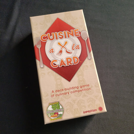Image shows the front cover of the box of the Cuisine a la Card game
