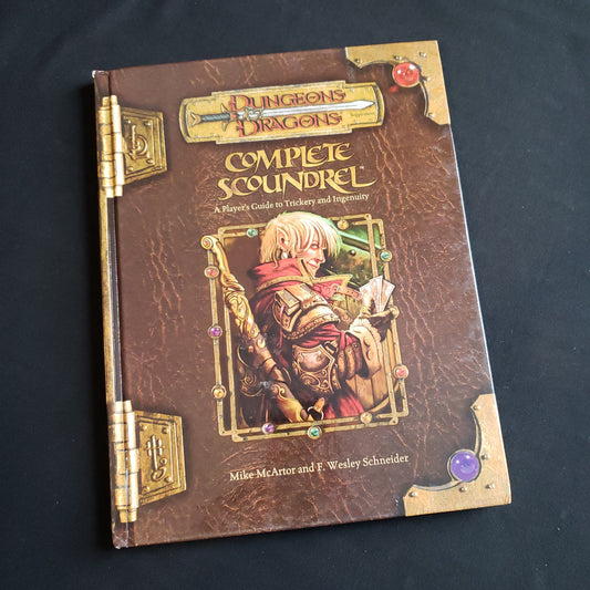 Image shows the front cover of the Complete Scoundrel book for the Dungeons & Dragons 3.5 roleplaying game