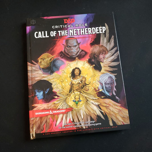 Image shows the front cover of the Critical Role: Call of the Netherdeep book for the Dungeons & Dragons Fifth Edition roleplaying game