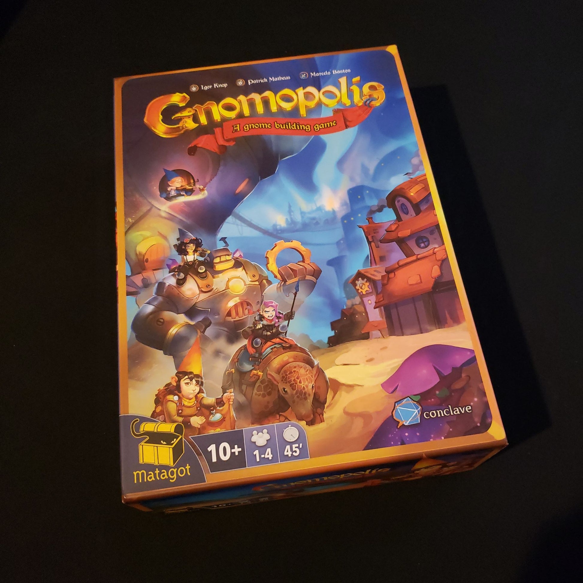 Gnomopolis board game - front cover of box