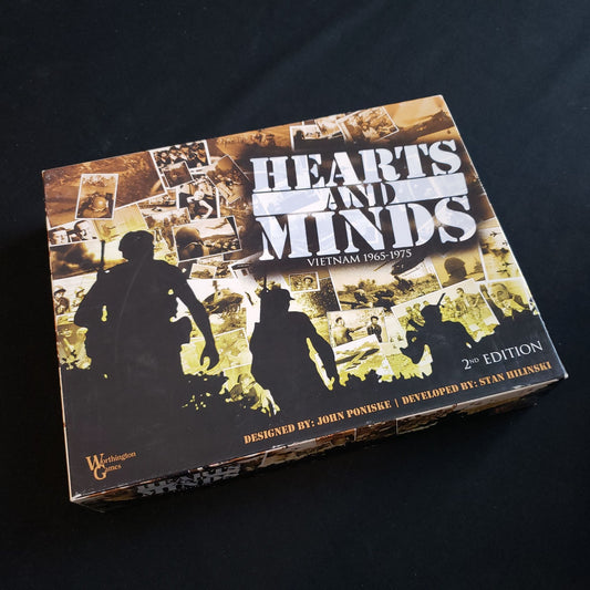 Hearts and Minds: Vietnam 1965-1975 board game - front cover of second edition box