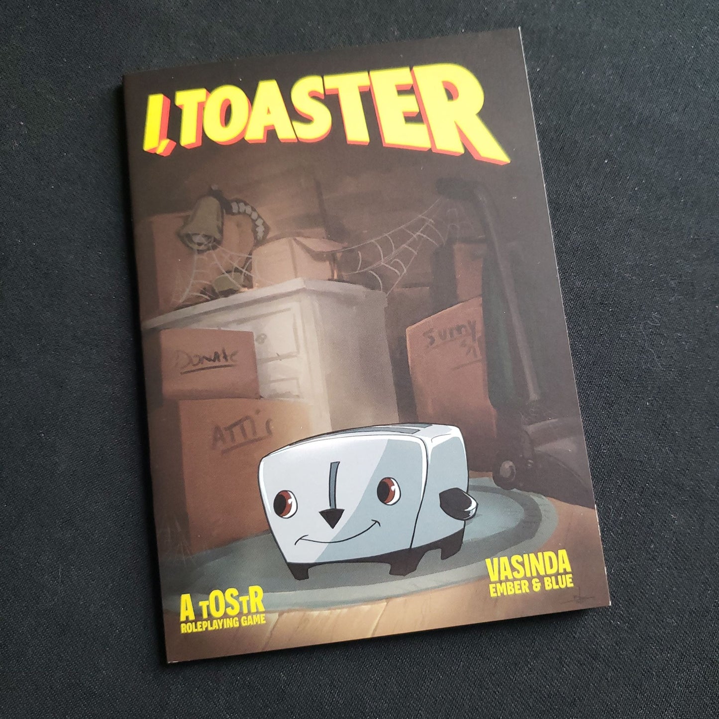 Image shows the front cover of the I, Toaster roleplaying game book