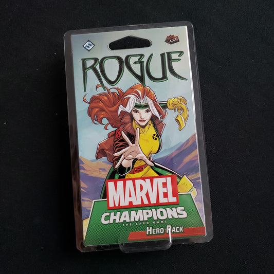 Image shows the front of the package for the Rogue Hero Pack for the Marvel Champions card game