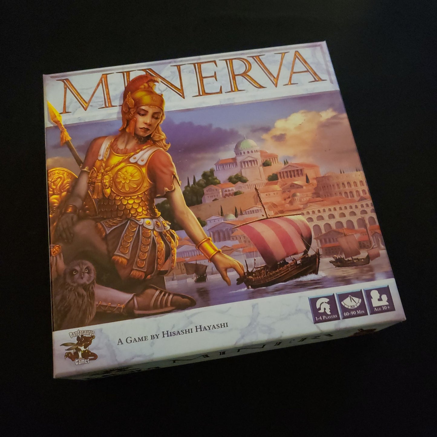 Minerva: Deluxe Edition board game - front cover of box