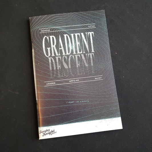 Image shows the front cover of the Gradient Descent book for the Mothership roleplaying game