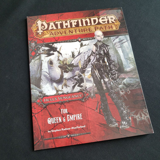 Pathfinder First Edition: Hell's Vengeance #4 - For Queen and Empire roleplaying game - front cover of book