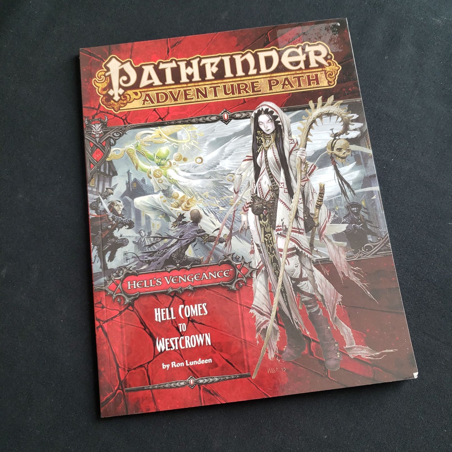 Pathfinder First Edition: Hell's Vengeance #6 - Hell Comes to Westcrown roleplaying game - front cover of book