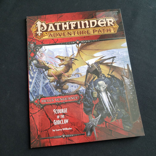 Pathfinder First Edition: Hell's Vengeance #5 - Scourge of the Godclaw roleplaying game - front cover of book