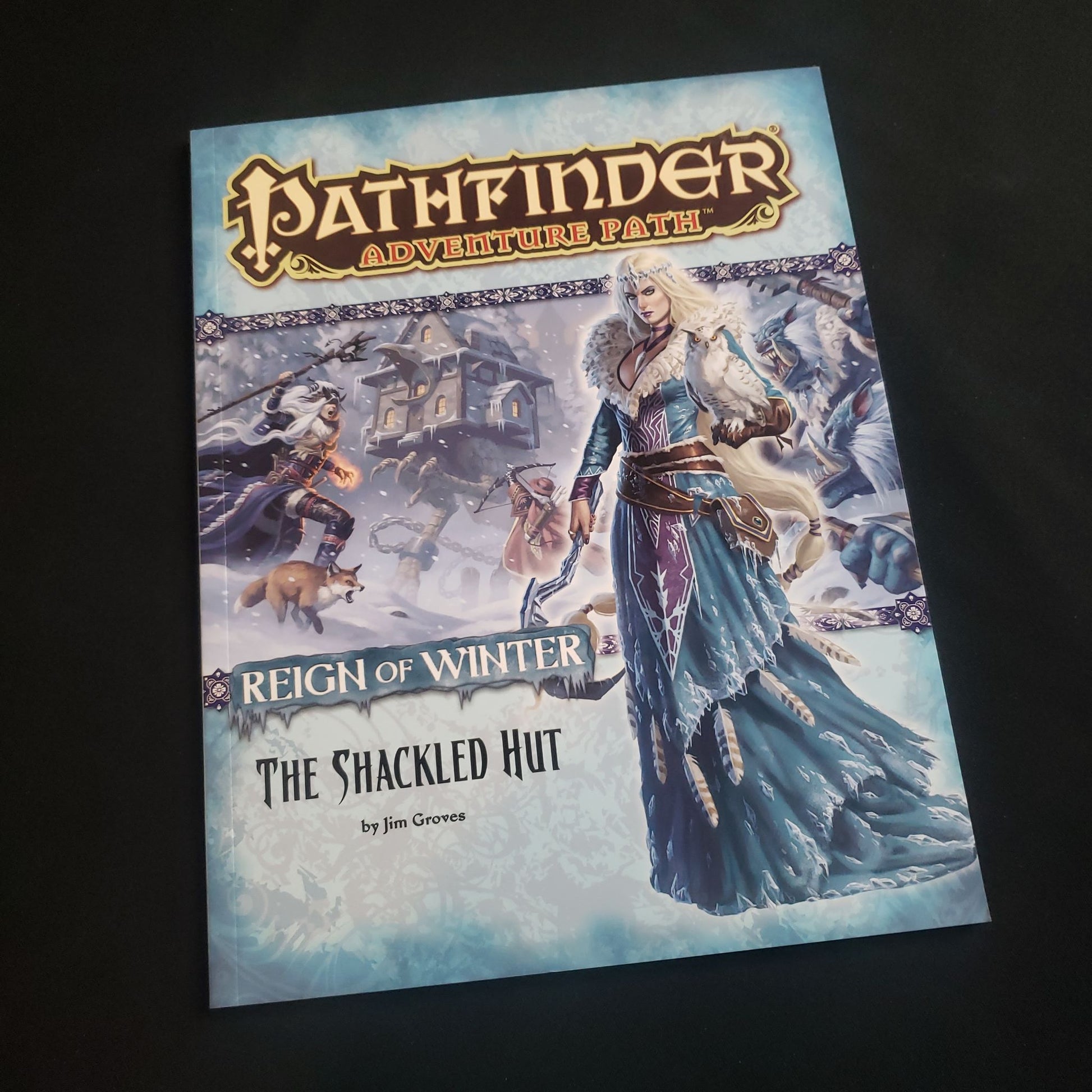Pathfinder First Edition roleplaying game - front cover of The Shackled Hut book