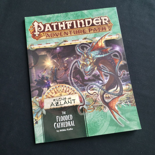 Pathfinder First Edition: Ruins of Azlant #3 - The Flooded Cathedral roleplaying game - front cover of book