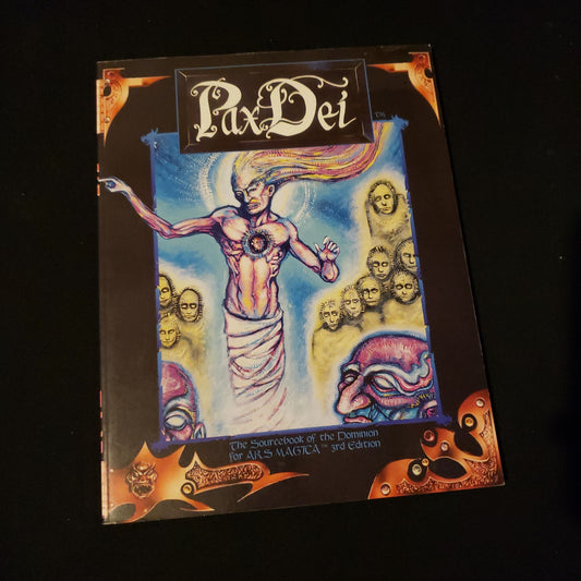 Image shows the front cover of the Pax Dei roleplaying game book