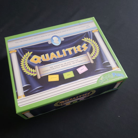 Qualities board game - front cover of box