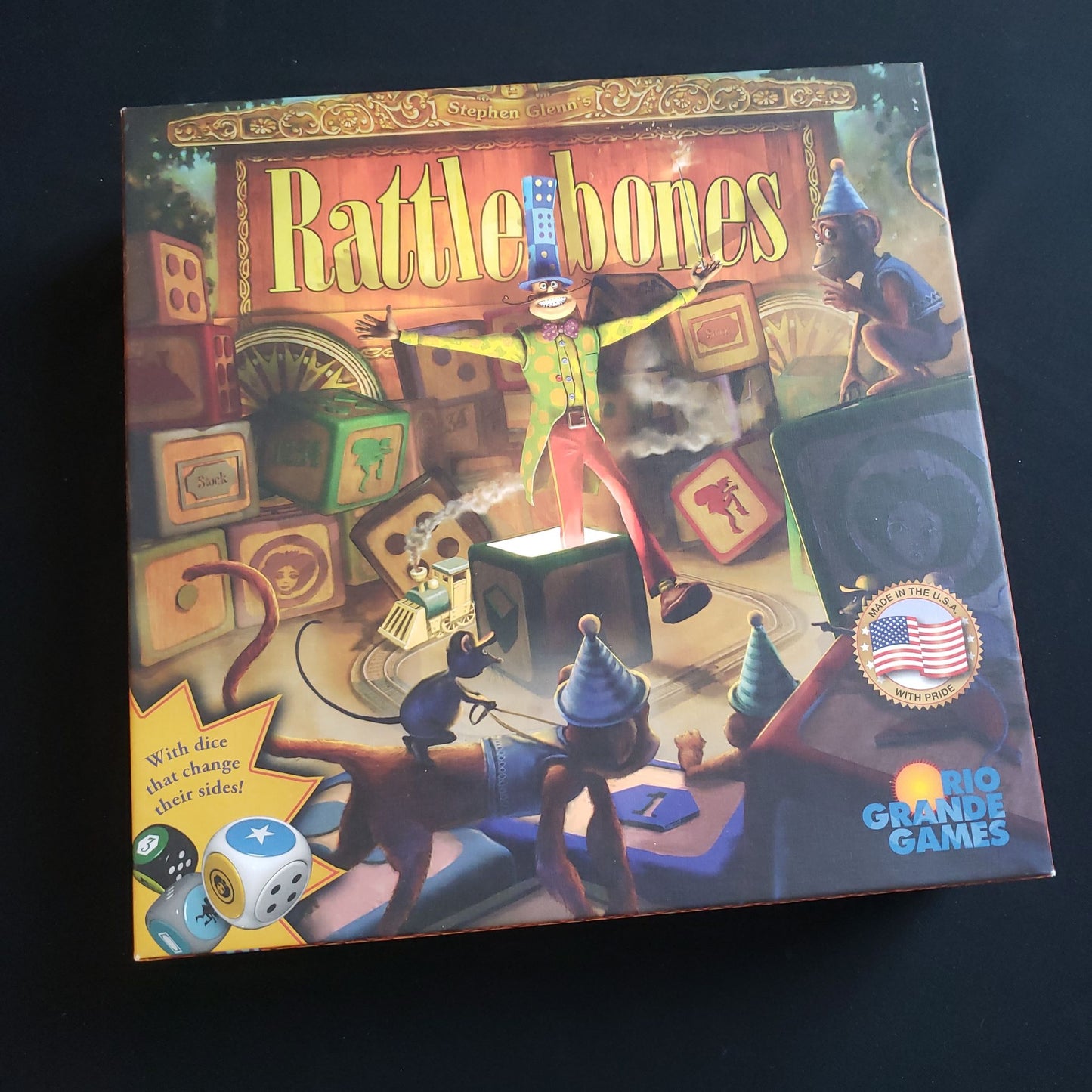 Rattlebones board game - front cover of box