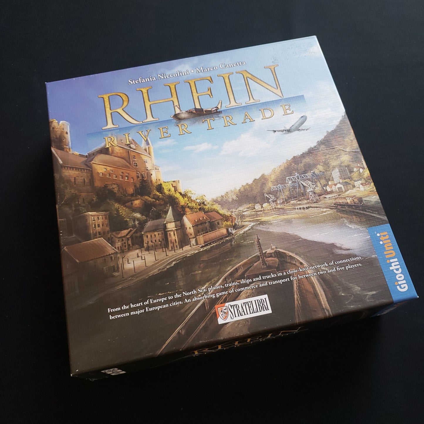 Rhein: River Trade board game - front cover of box