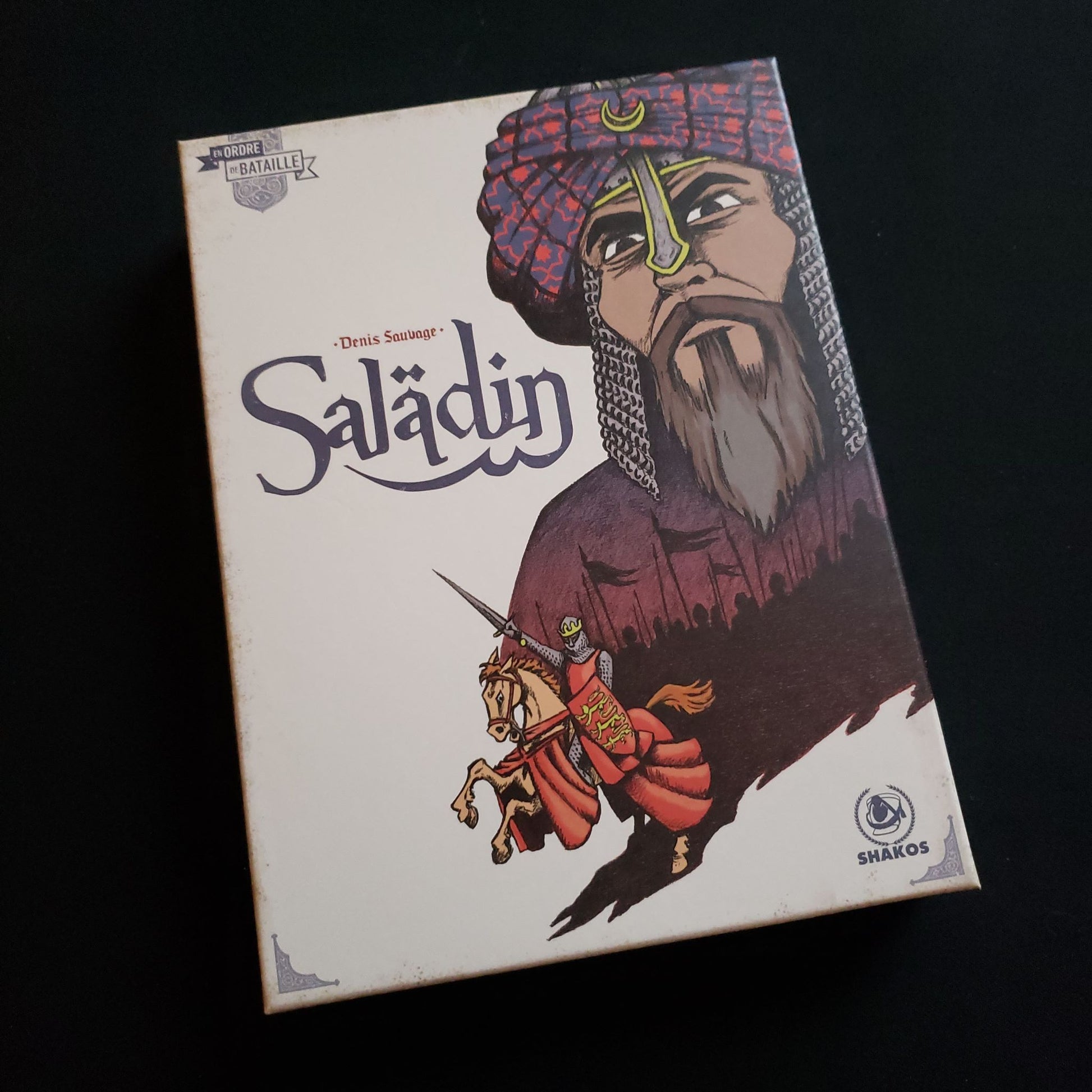 Saladin board game - front cover of box