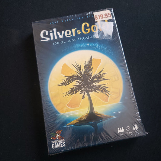 Image shows the front cover of the box of the Silver and Gold game