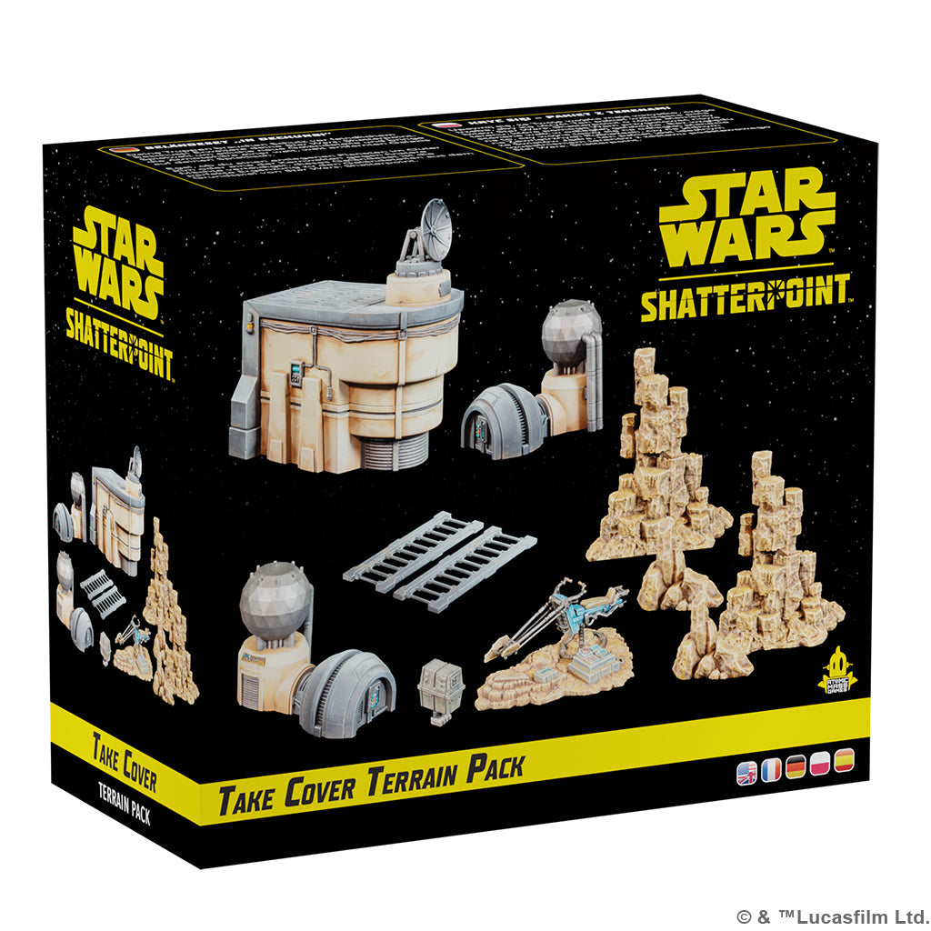 Image shows the front cover of the box for the Ground Cover Terrain Pack for the Star Wars Shatterpoint miniatures game