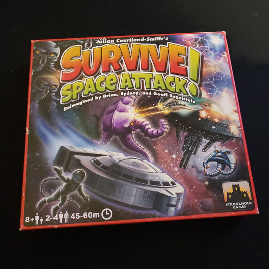 Survive Space Attack board game - front cover of box