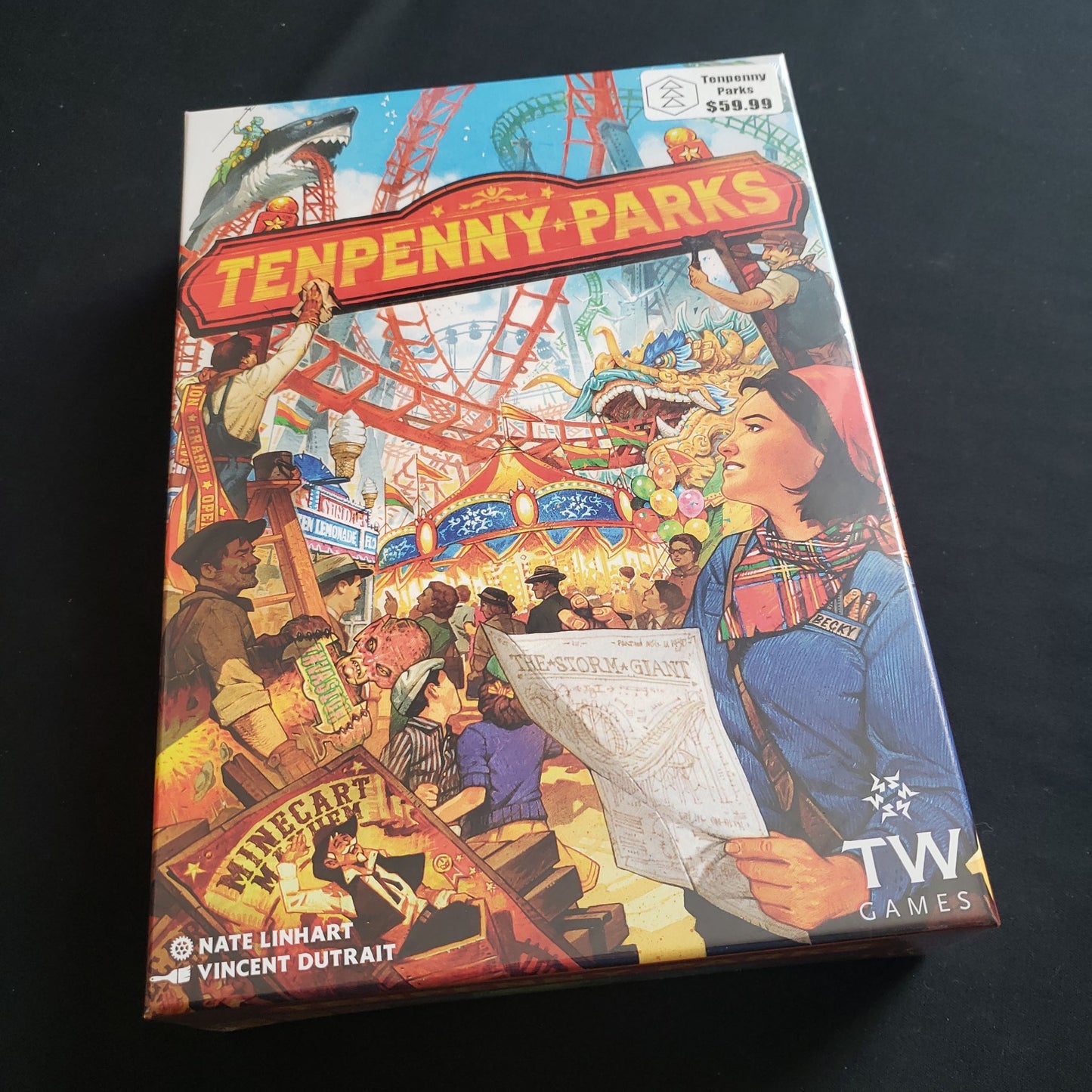 Tenpenny Parks board game - front cover of box
