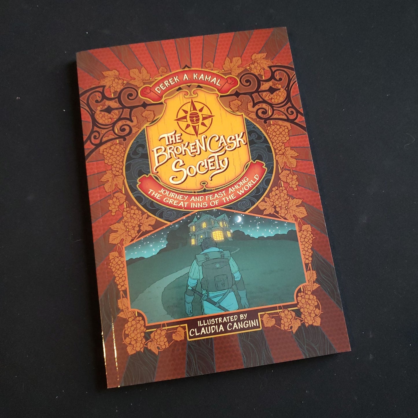 Image shows the front cover of the Broken Cask Society roleplaying game book