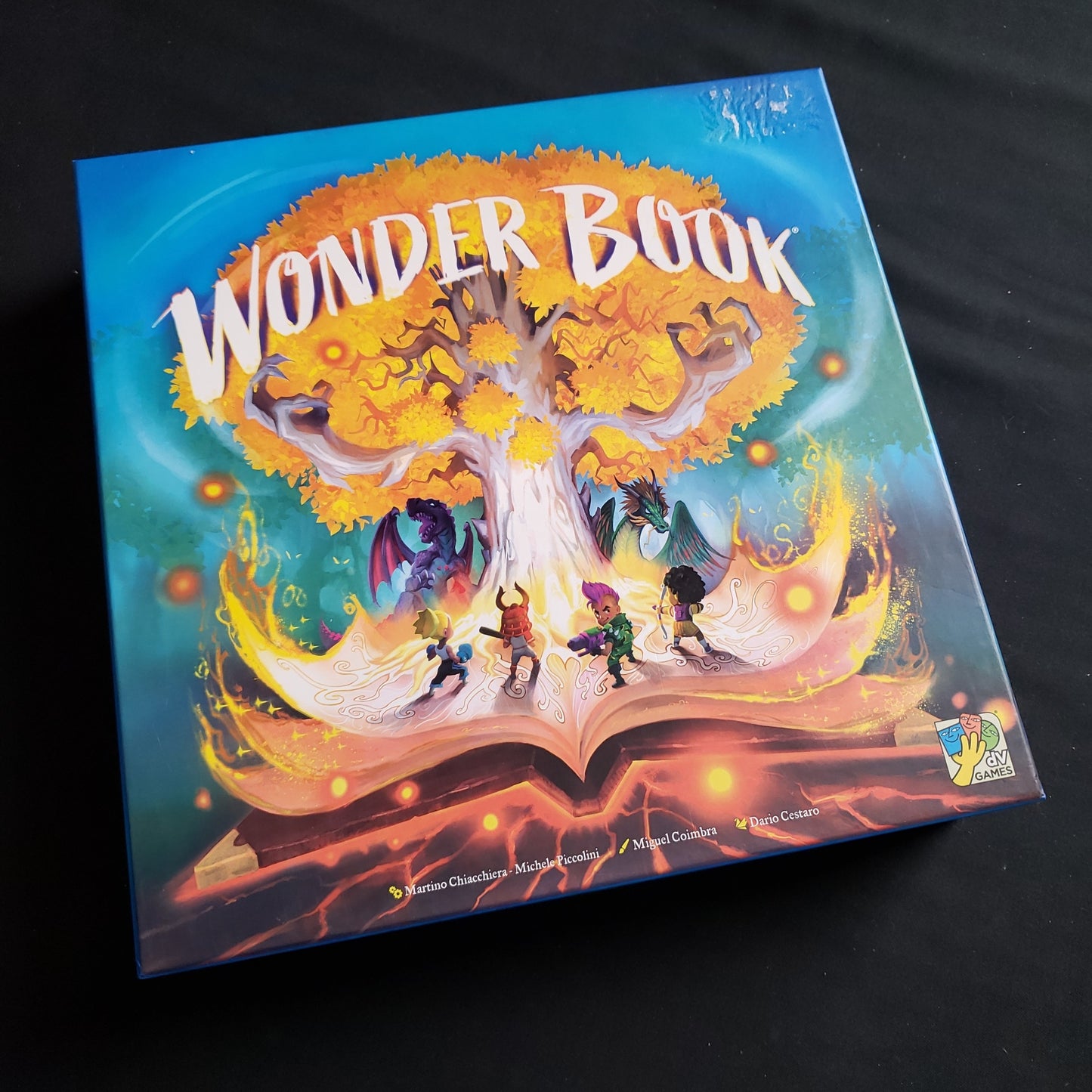 Image shows the front cover of the box of the Wonder Book board game